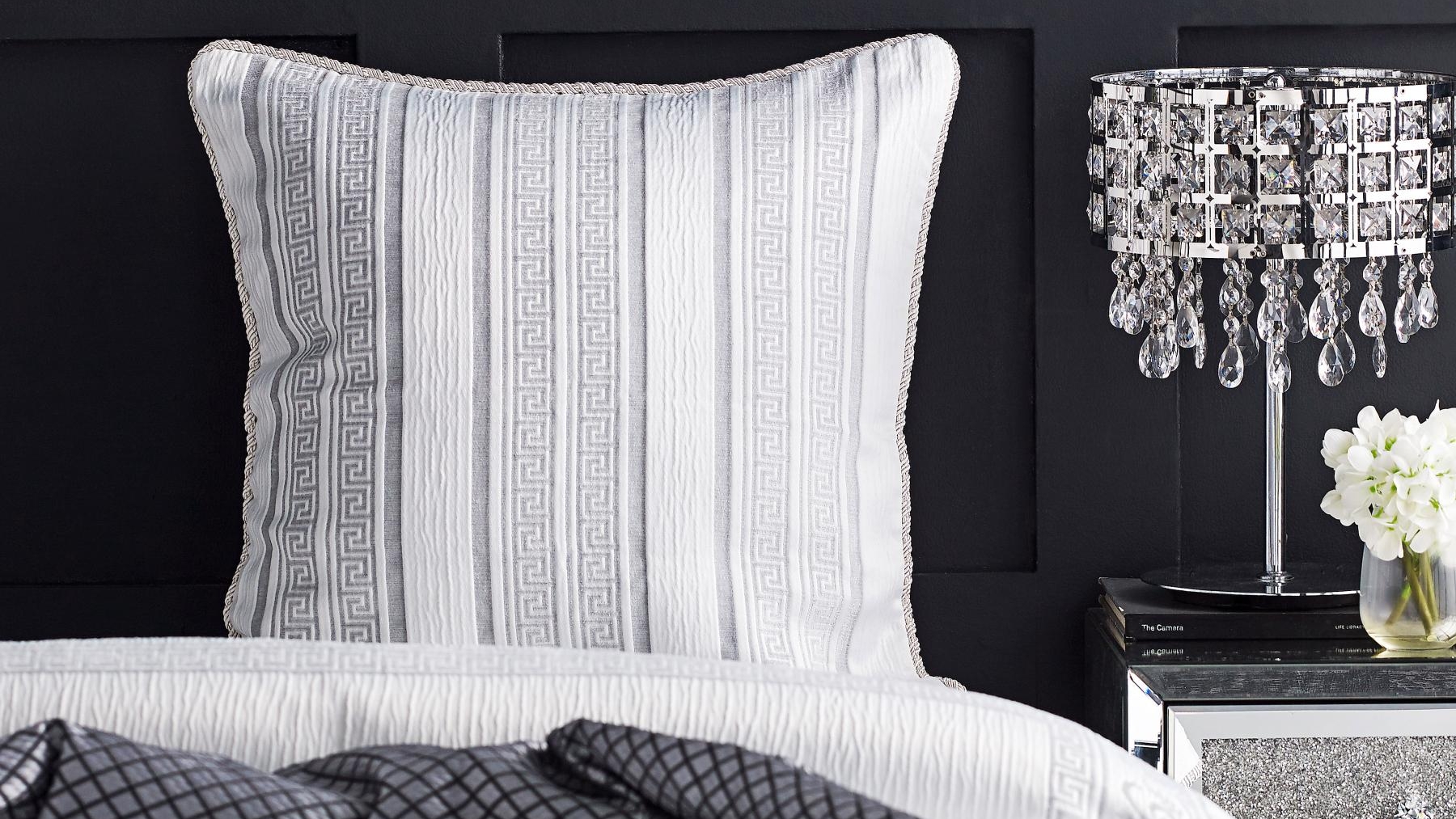 Massimo Silver Trellis European Pillowcase
