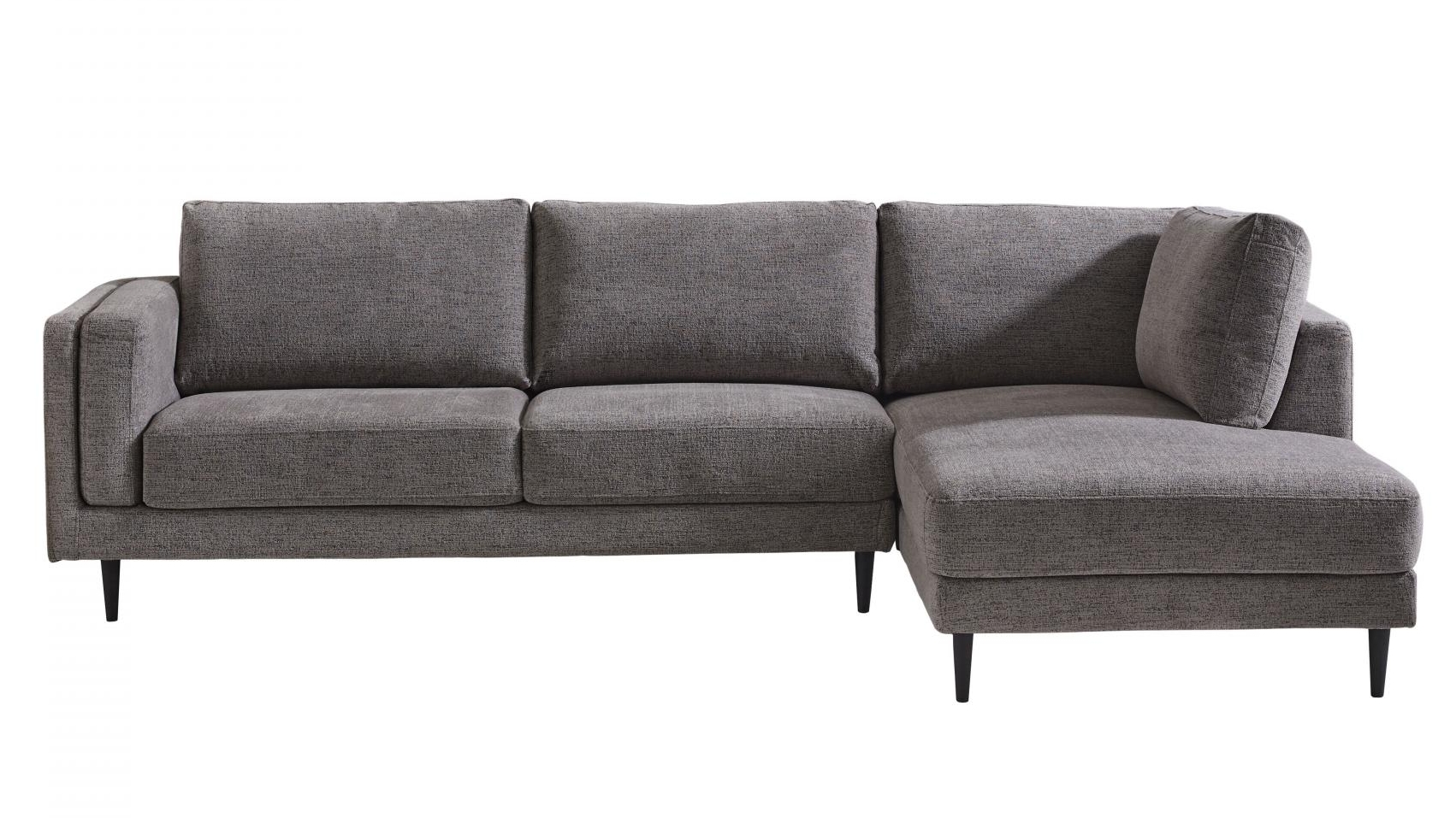 Almada 3Seater Fabric Sofa with Chaise Fog Harvey Norman