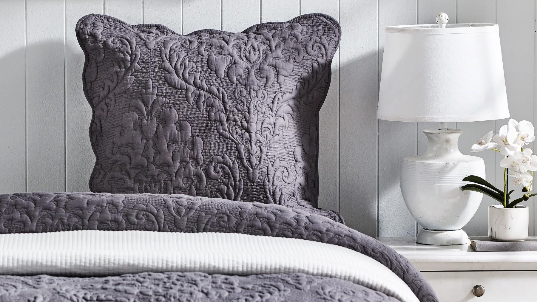L'Avenue Chelsea Charcoal European Pillowcase