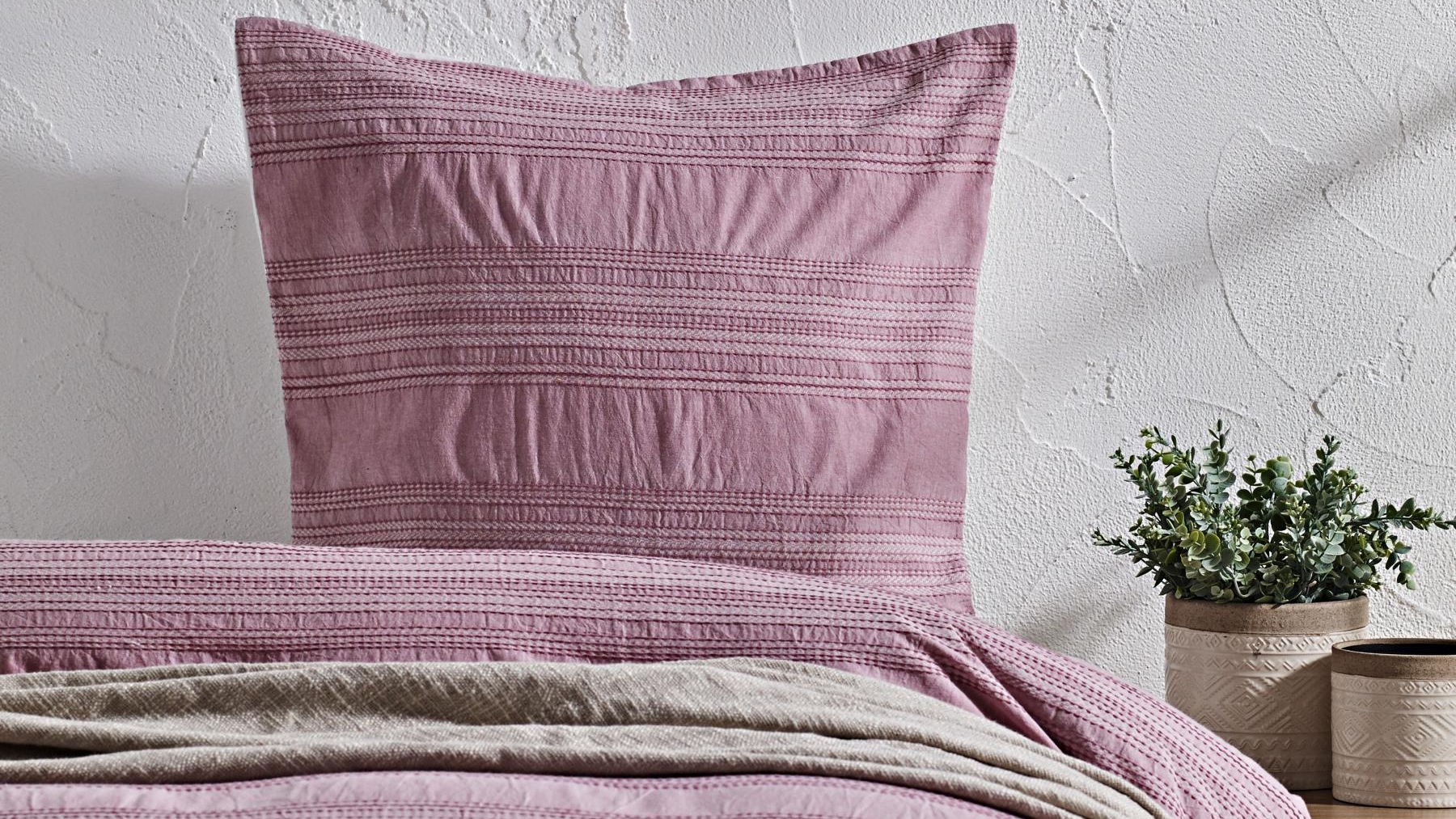 L'Avenue Emmy Pink European Pillowcase