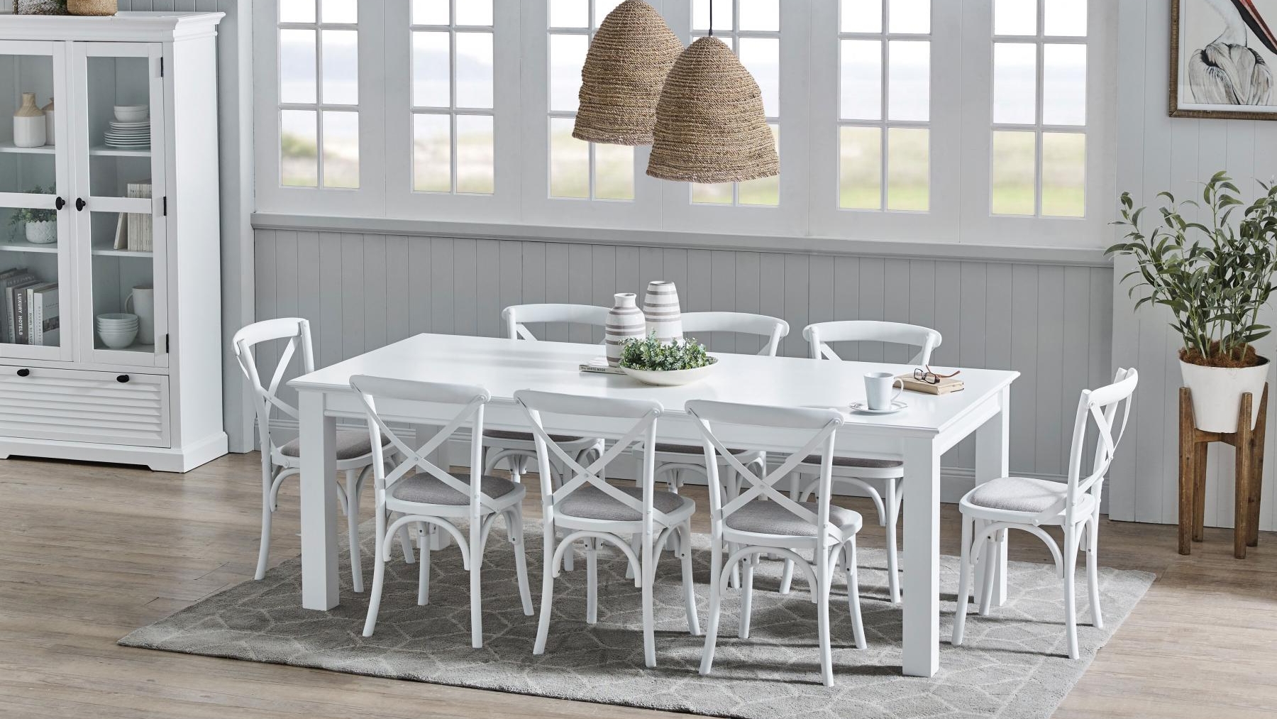 Alabama 9Piece Dining Setting with Marlow MKII CrossBack Dining Chair