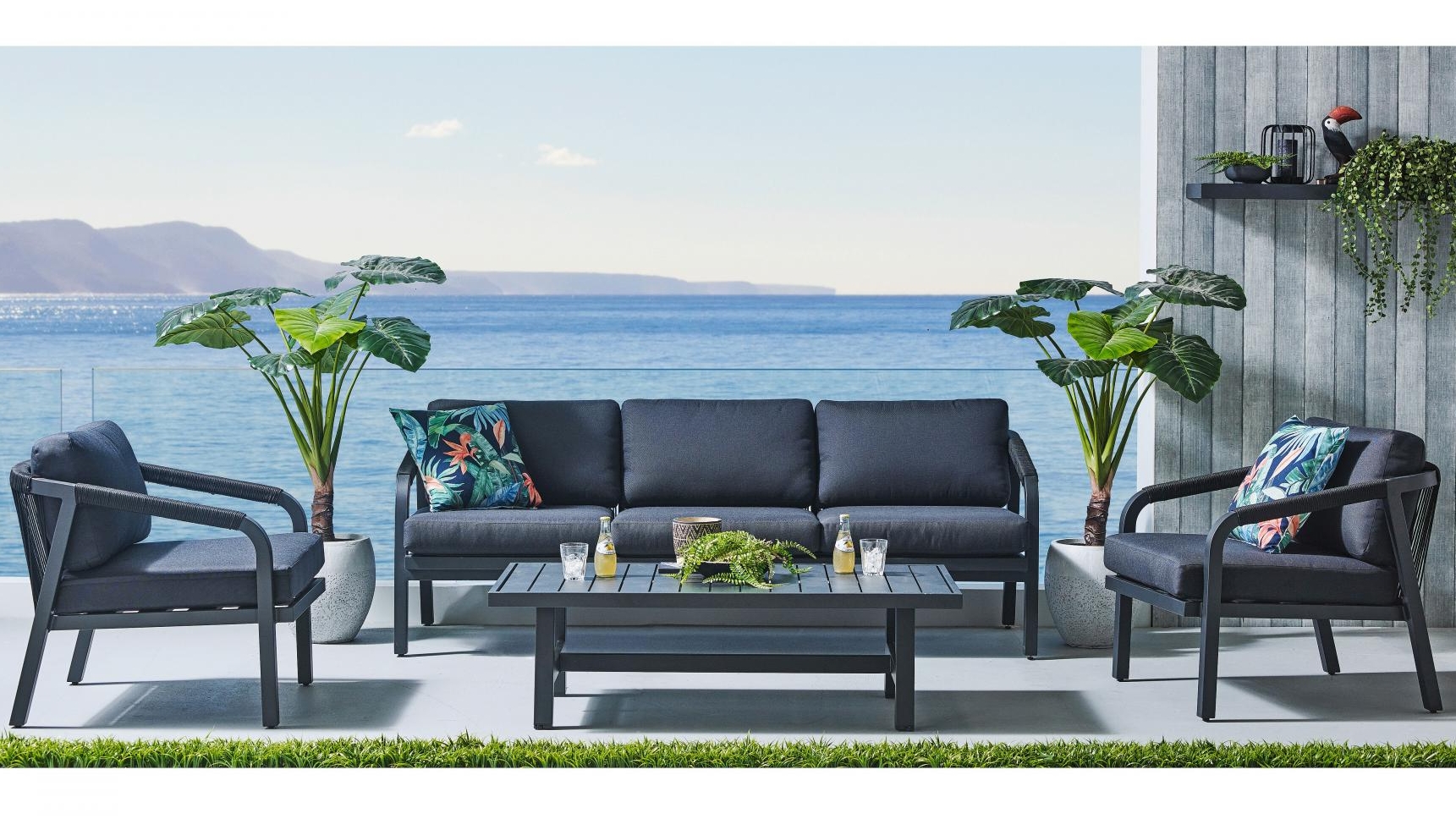 Ancona 4 Piece Outdoor Lounge Setting Harvey Norman