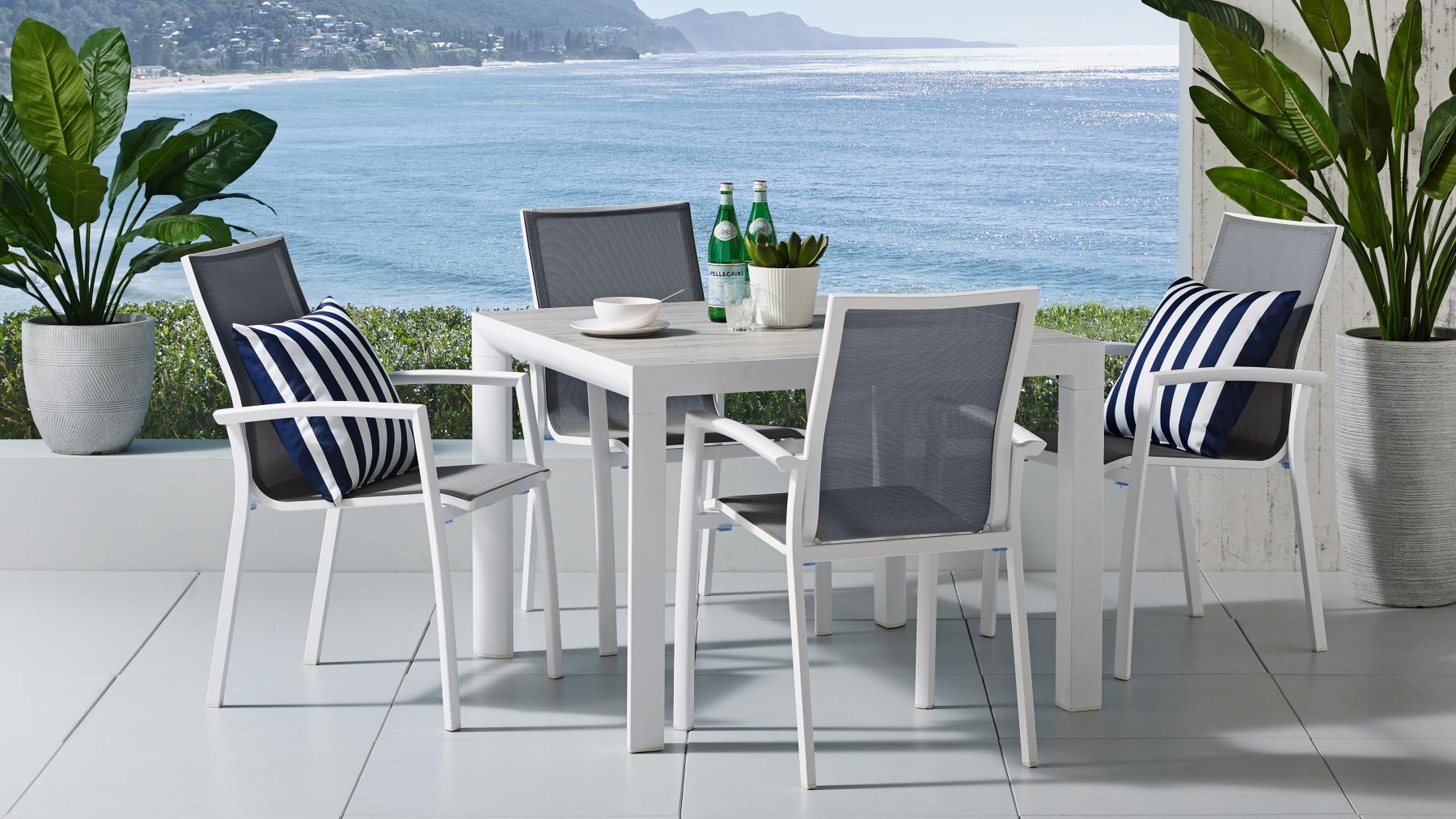 Parsons Outdoor Dining Chair White Harvey Norman