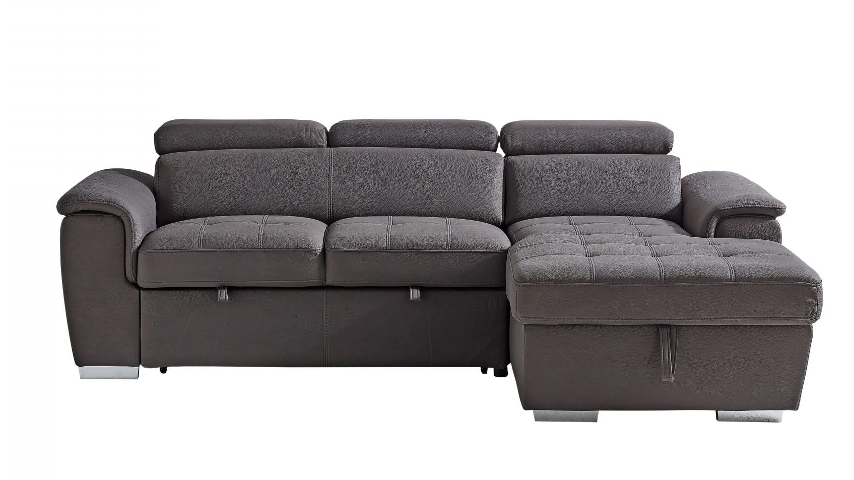 Capri 3Seater Sofa Bed with Chaise Graphite Harvey Norman