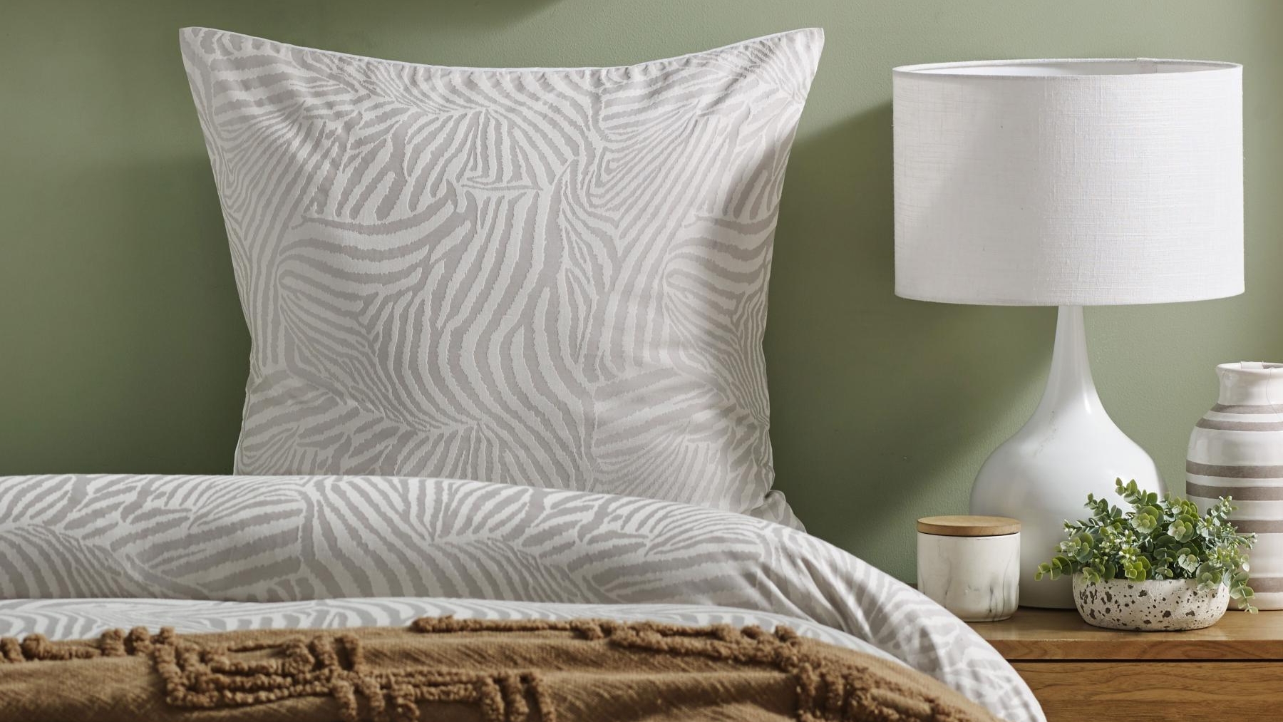 L'Avenue Zebra Jacquard European Pillowcase Harvey Norman
