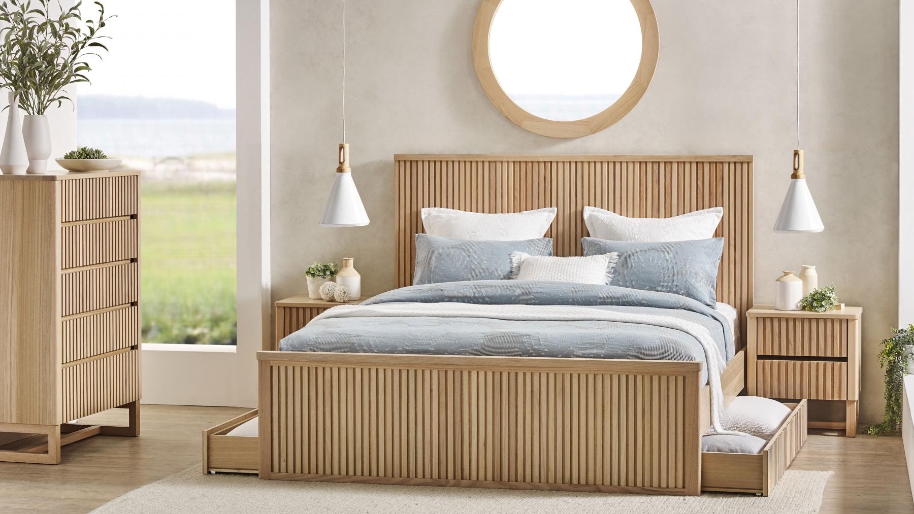 Oxford 2 Drawer Bed Queen Harvey Norman