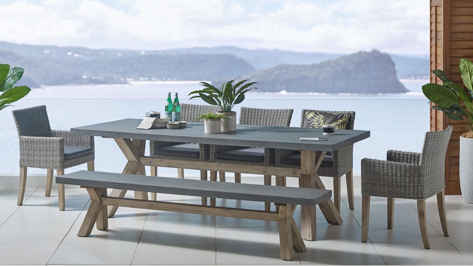 Paso Outdoor Dining Table - Grey
