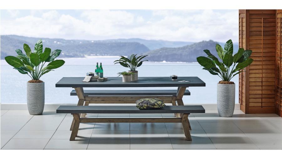 Paso Outdoor Bench - Grey