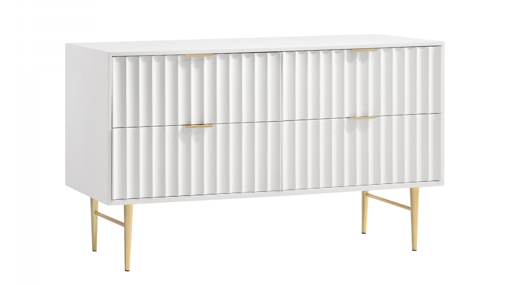 Blair 4-Drawer White Dresser