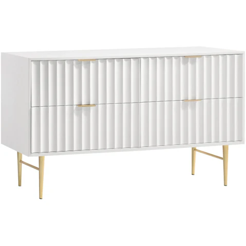 Blair 4-Drawer White Dresser