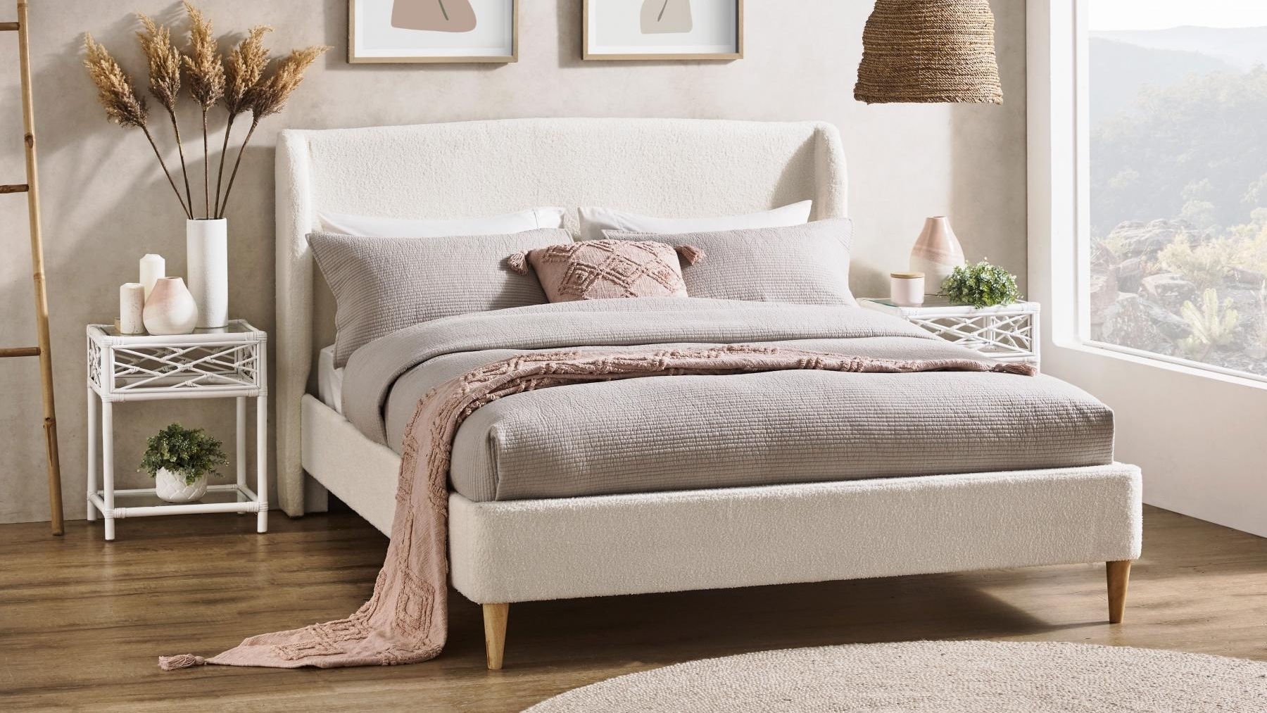 Cora Boucle Bed Harvey Norman