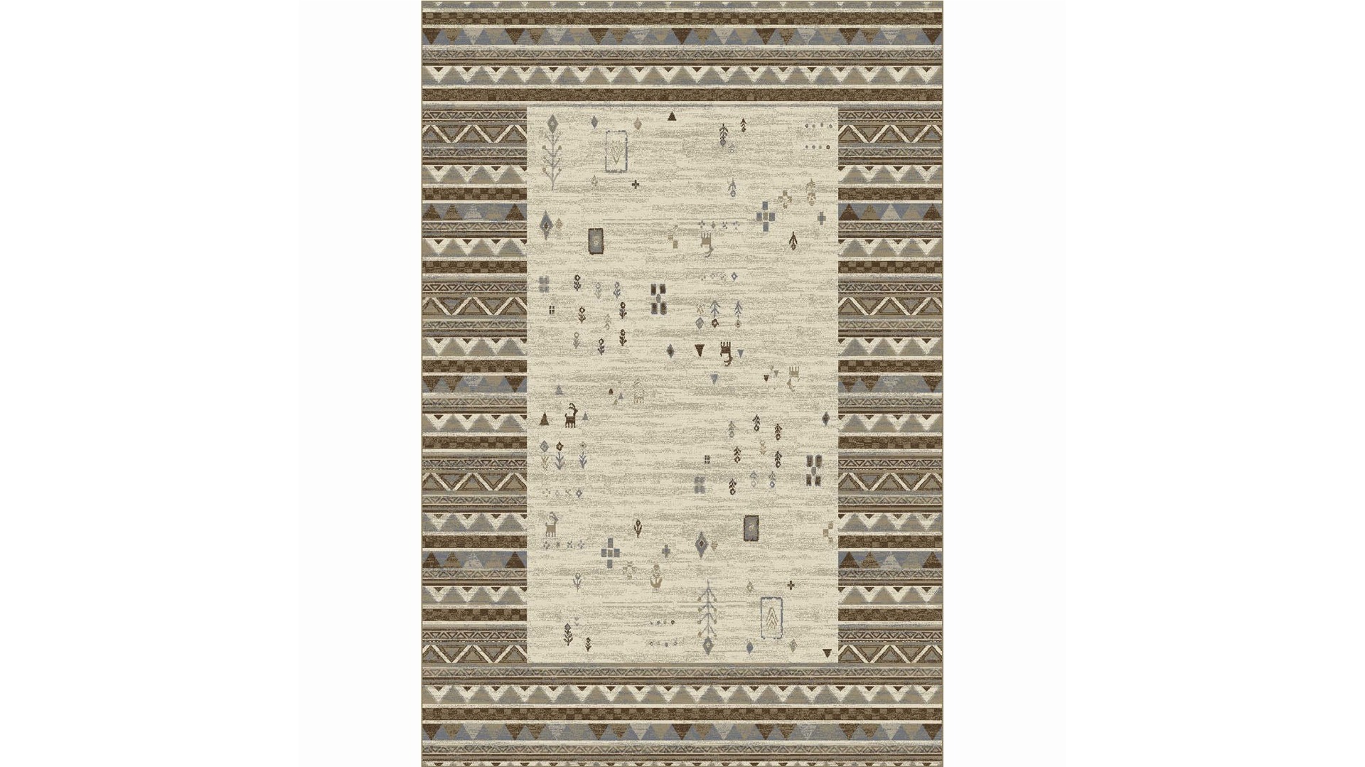 Highfield Apache Beige Boarder Rug - Large