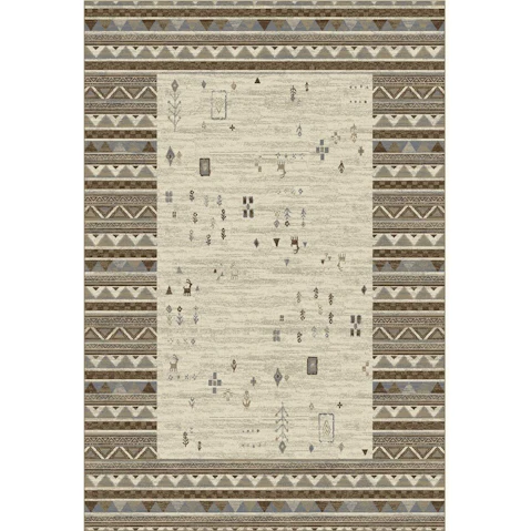 Highfield Apache Beige Boarder Rug - Large