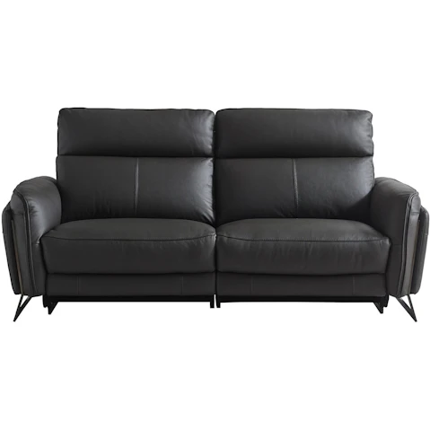 Centro 2.5-Seater Leather Powered Recliner Sofa - Shale