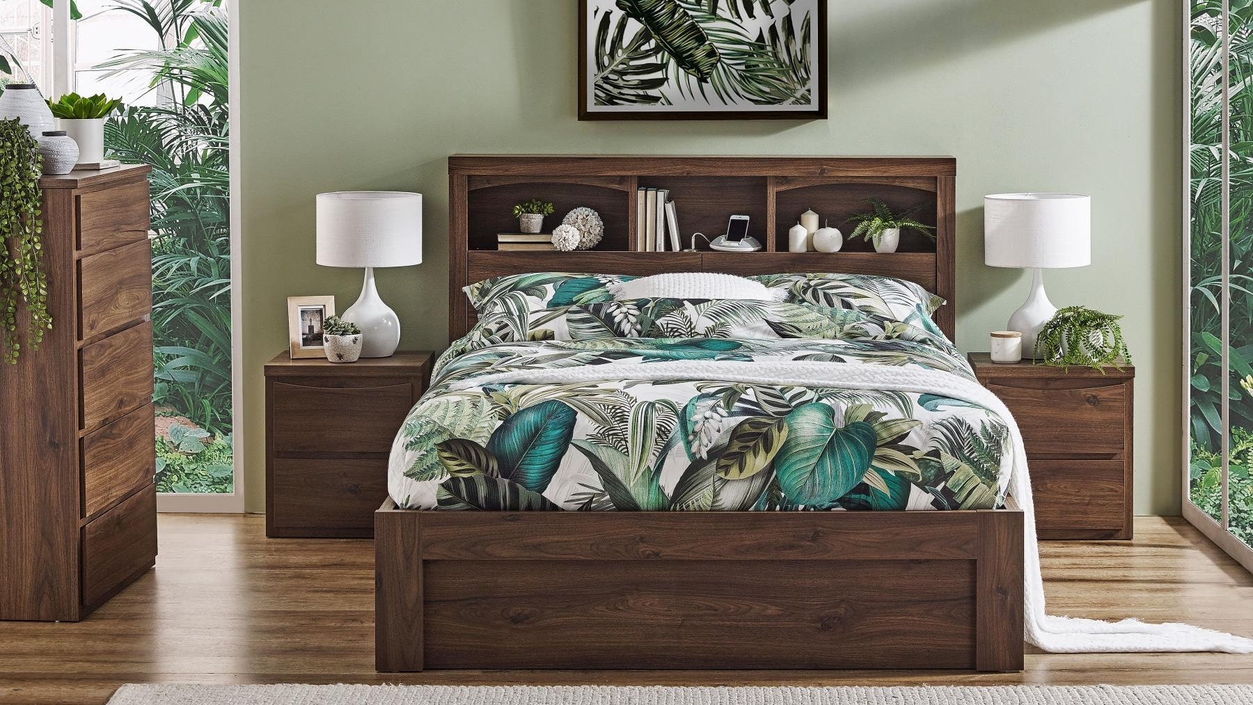 Pianca Rustic Walnut Gaslift Bed 