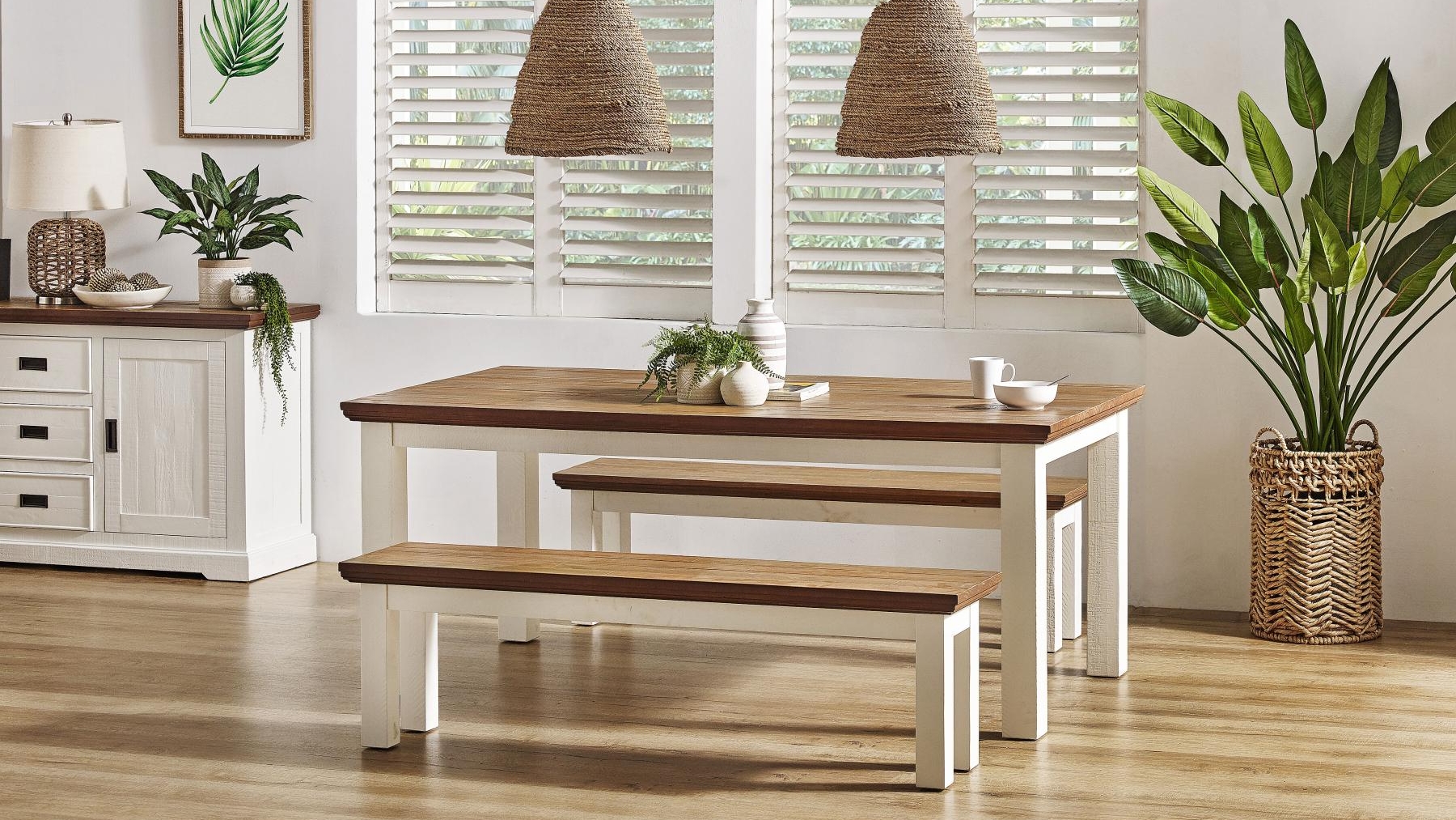 Marlow MKII 3Piece Rectangular Dining Setting Harvey Norman