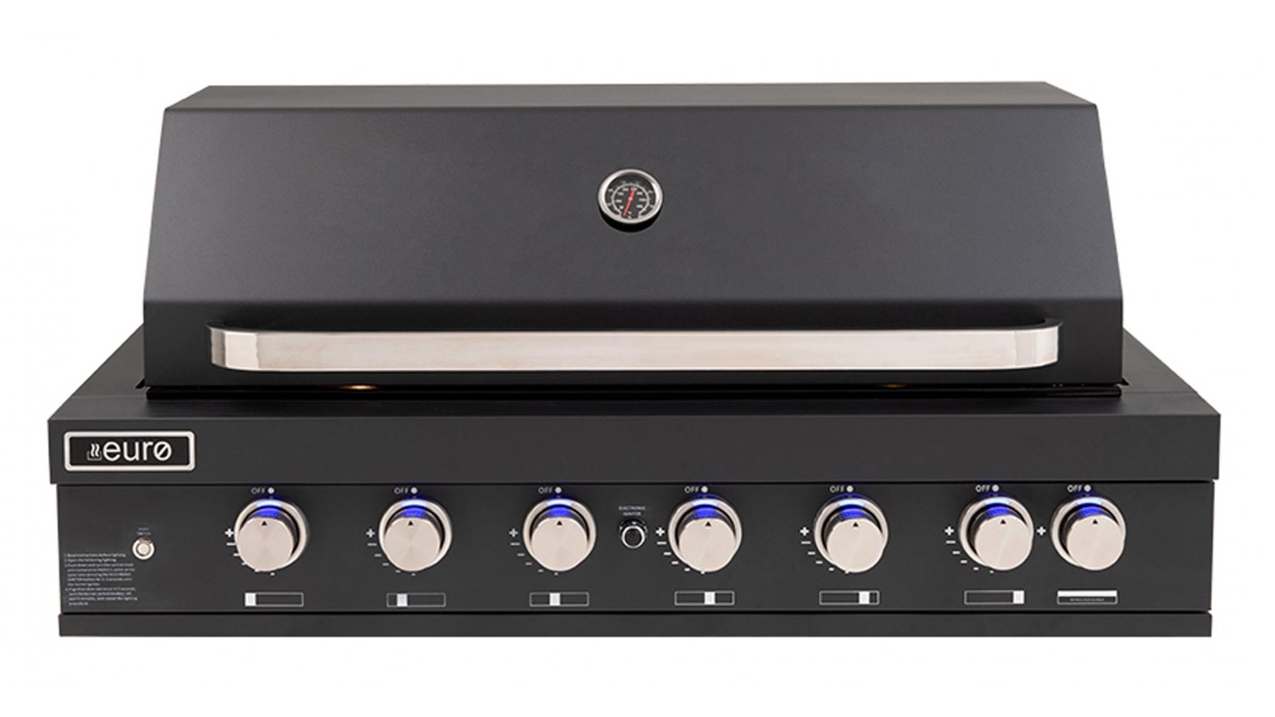 Euro 6-Burner Built-In BBQ - Black