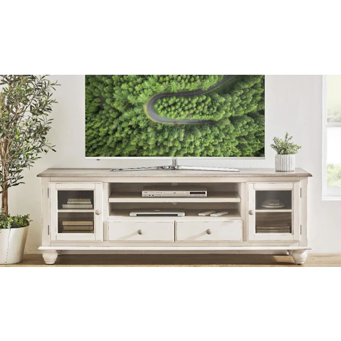 Hampshire MK2 TV Unit - Two-Tone Grey