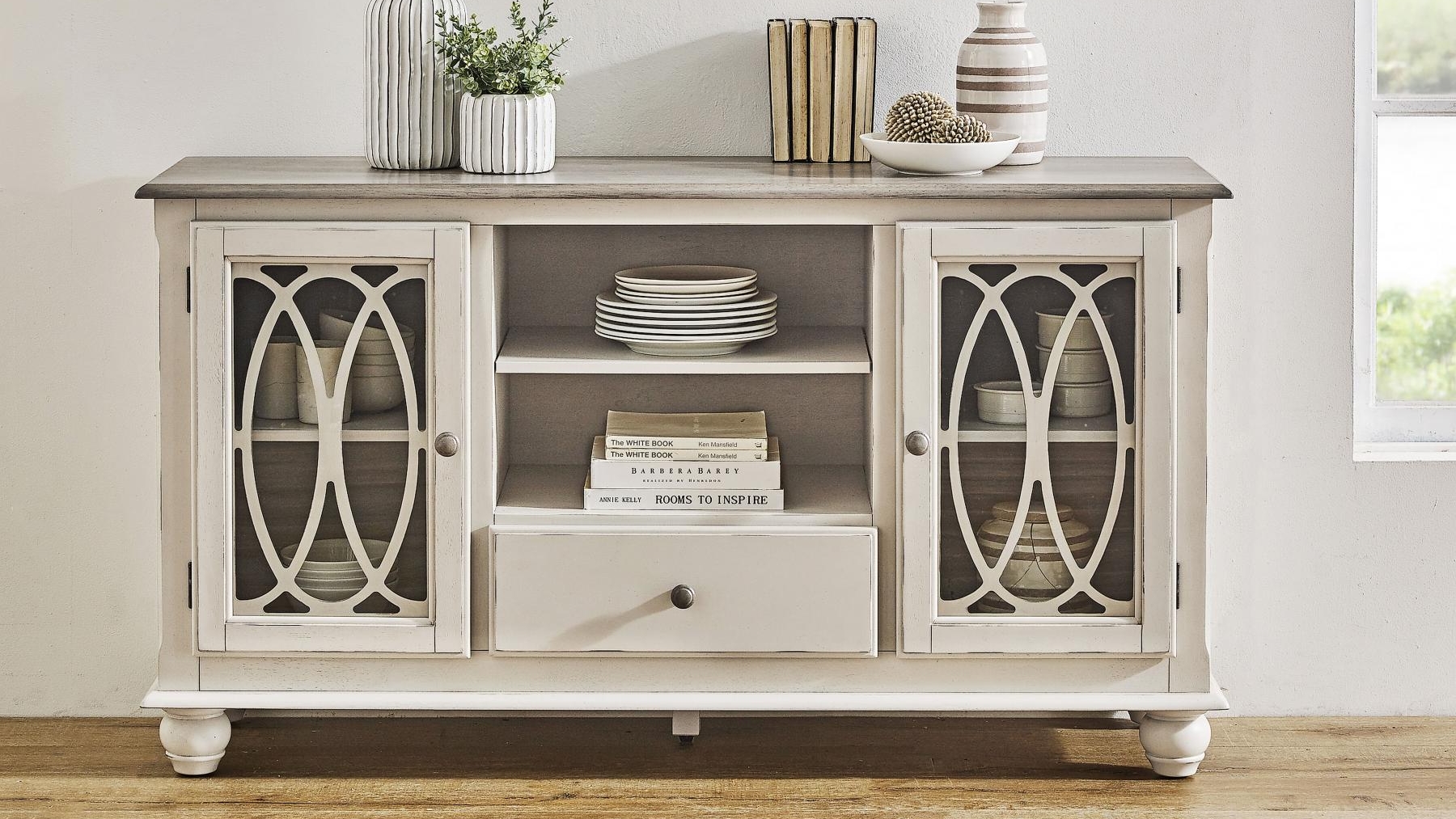 Hampshire MK2 Buffet TwoTone Grey Harvey Norman