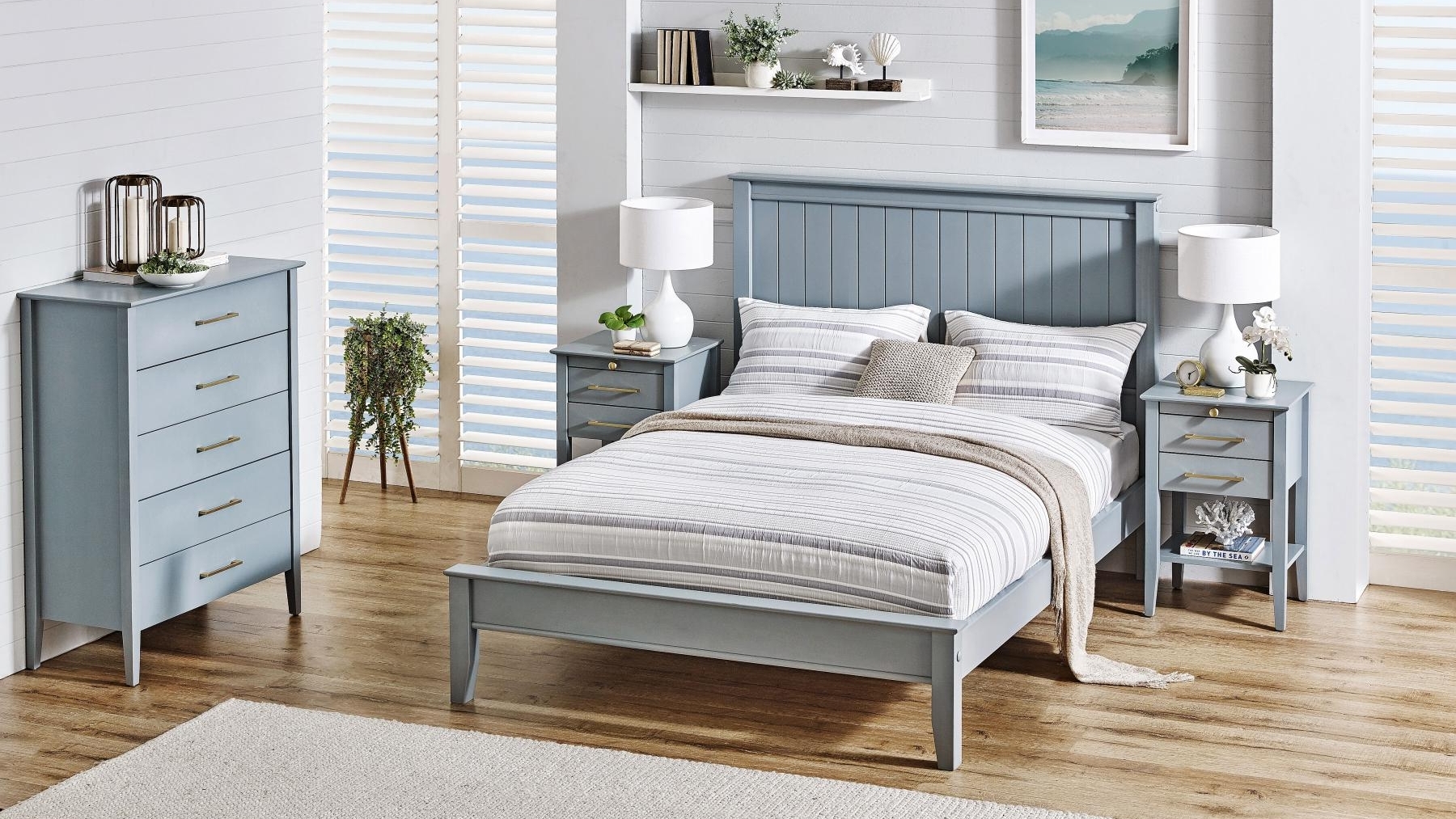 Lorne Doona Foot Blue Bed King Single Harvey Norman
