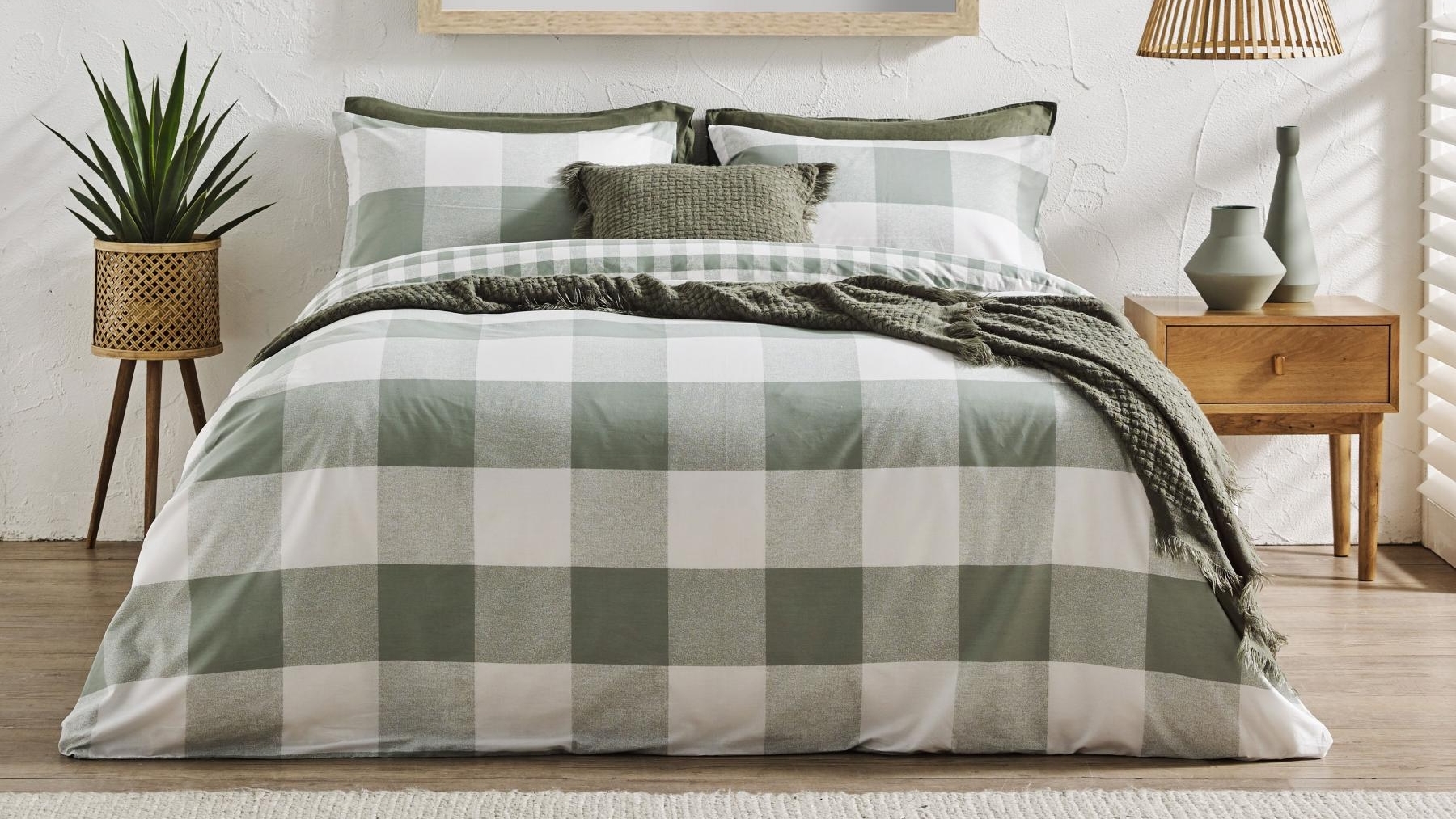 L'Avenue Liam Eucalyptus Quilt Cover Set Harvey Norman