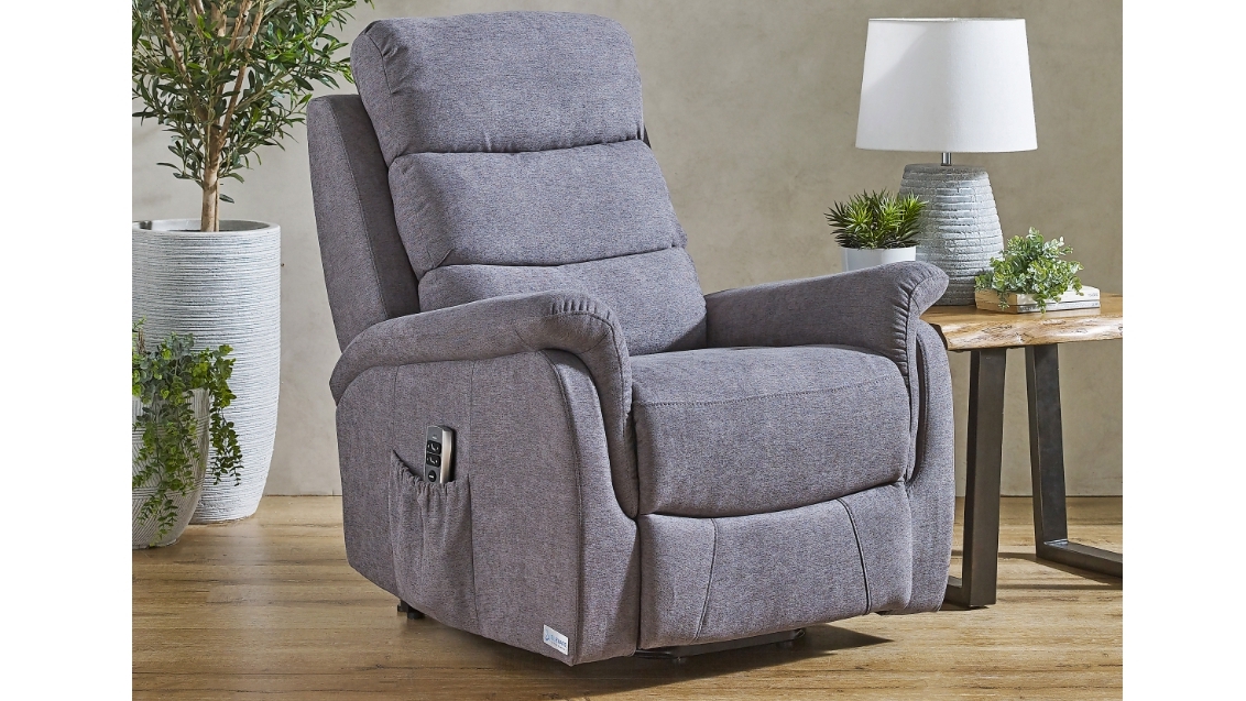 Nevada Fabric Dual Motor Lift Chair Thunder Harvey Norman
