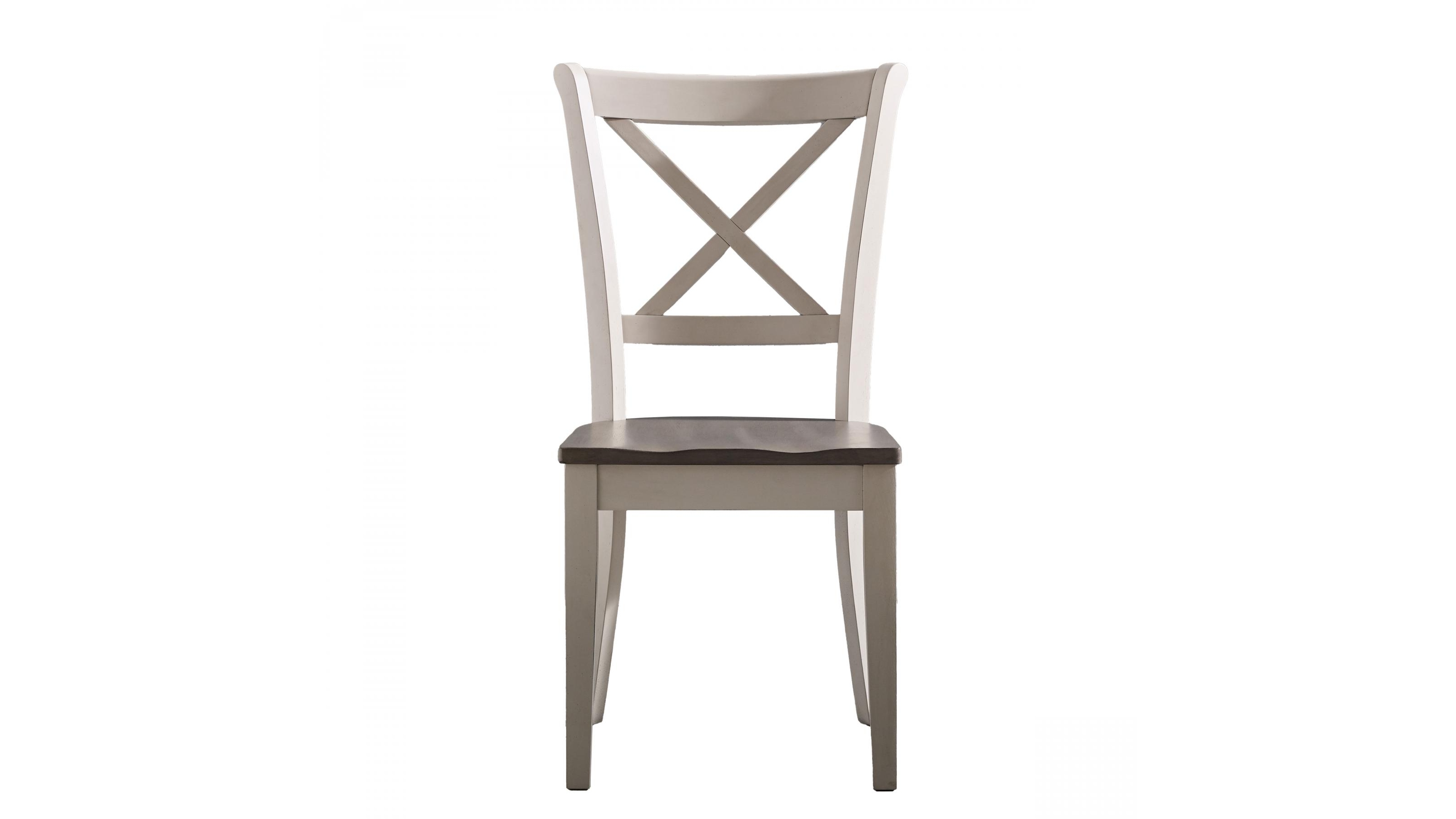 Hampshire Cross-Back Dining Chair - Two-Tone Grey'