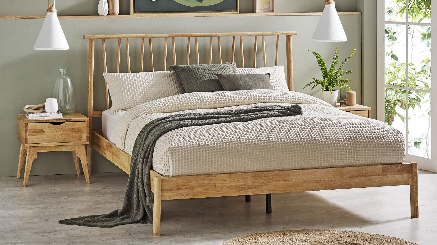 Luke Natural Bed Double Harvey Norman