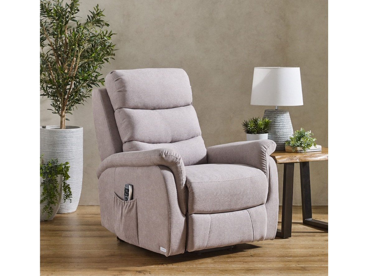 Nevada Fabric Dual Motor Lift Chair - Fossil