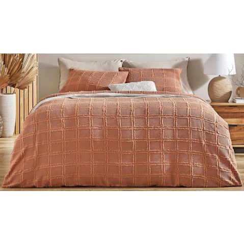 L'Avenue Rezzo Terracotta Quilt Cover Set
