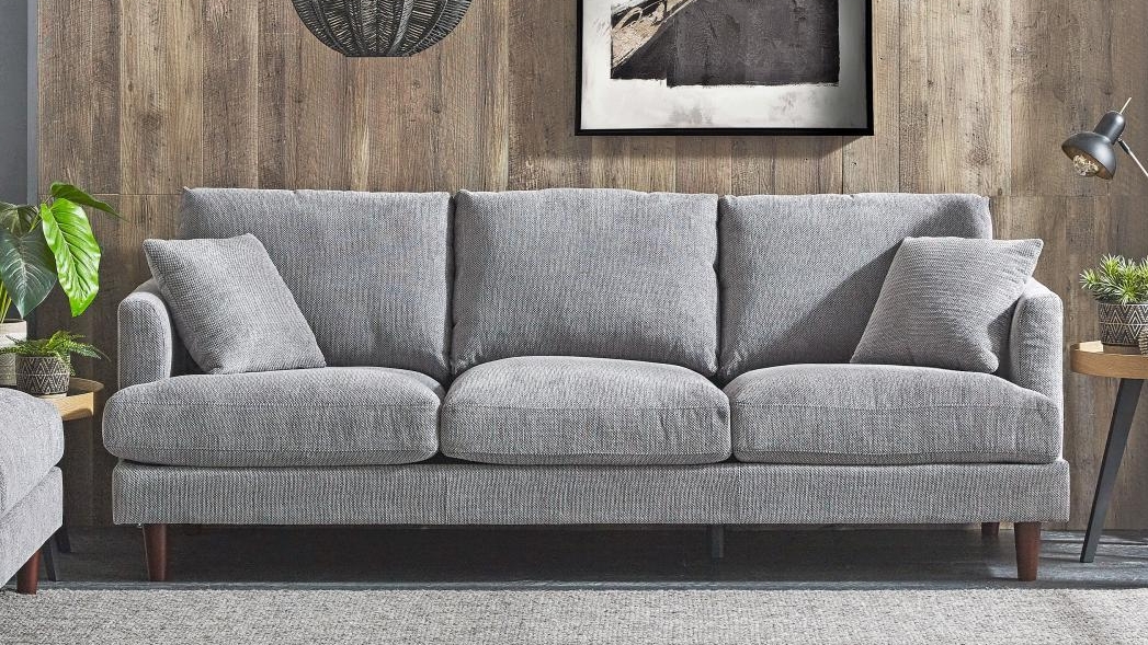 Norwell 3Seater Fabric Sofa Charcoal Harvey Norman