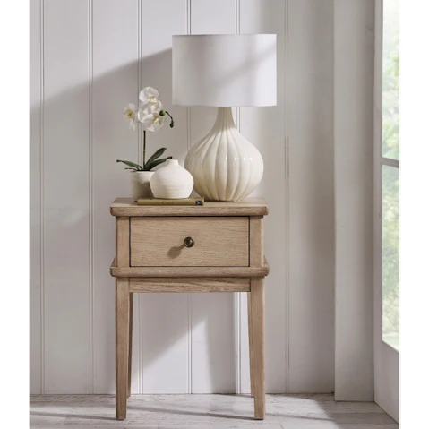 Savannah 1-Drawer Bedside Table - Ash