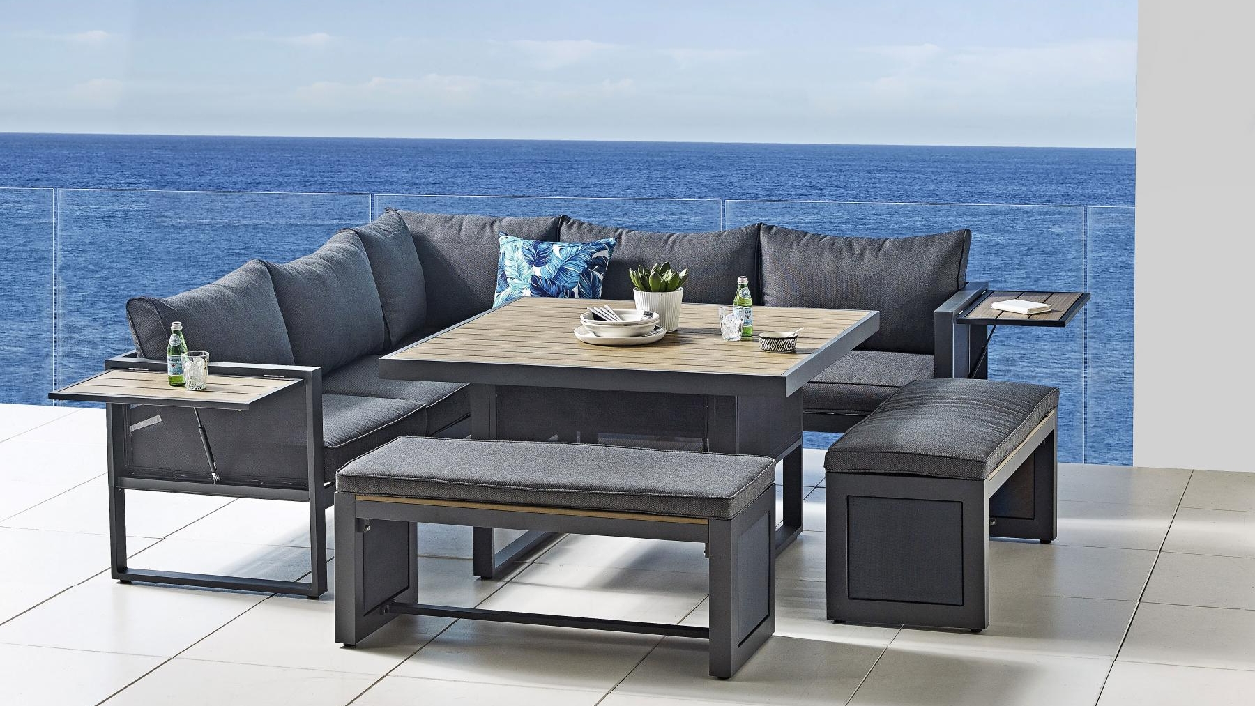 Bella 6-Piece Outdoor Corner Lounge/Dining Setting