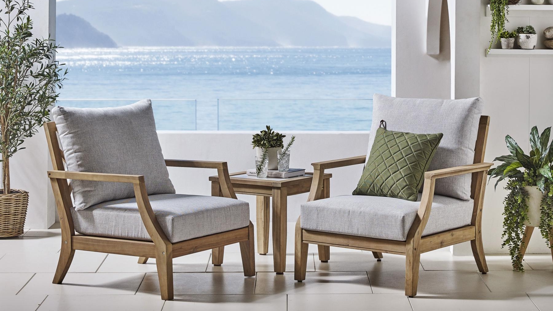 Franco 3 Piece Outdoor Chat Setting Harvey Norman