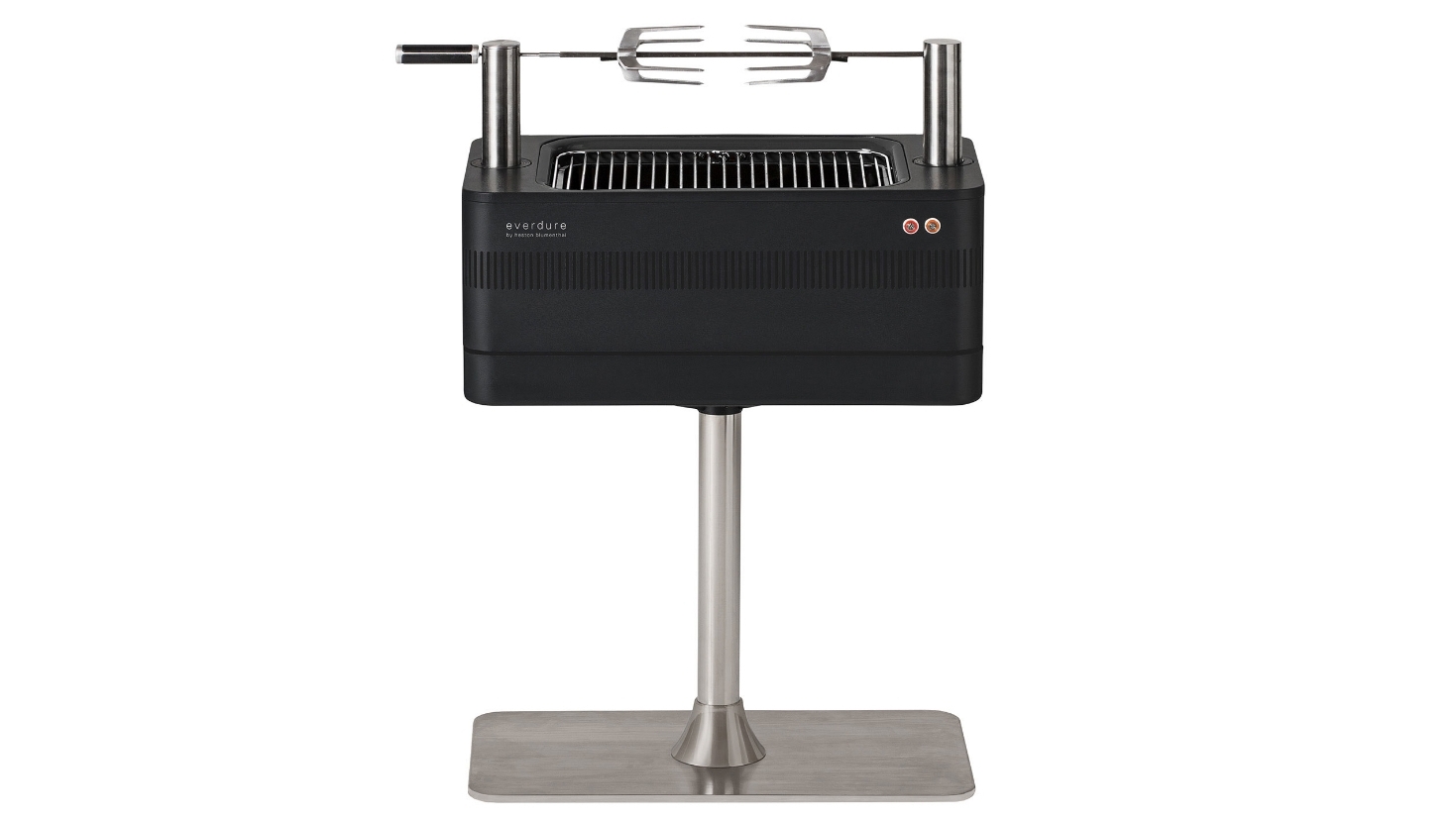 Everdure by Heston Blumenthal FUSION Electric Ignition Charcoal BBQ with Pedestal - Black