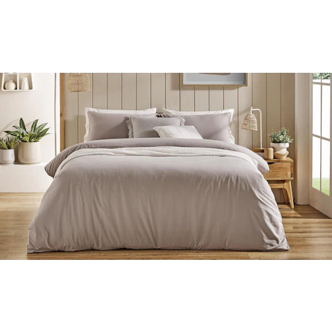 L'Avenue Organic Cotton Silver Quilt Cover Set