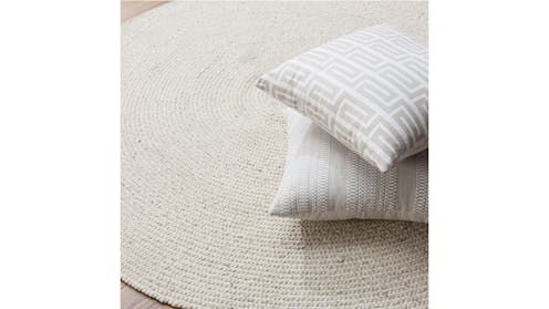 Javi Ivory Round Rug | Harvey Norman