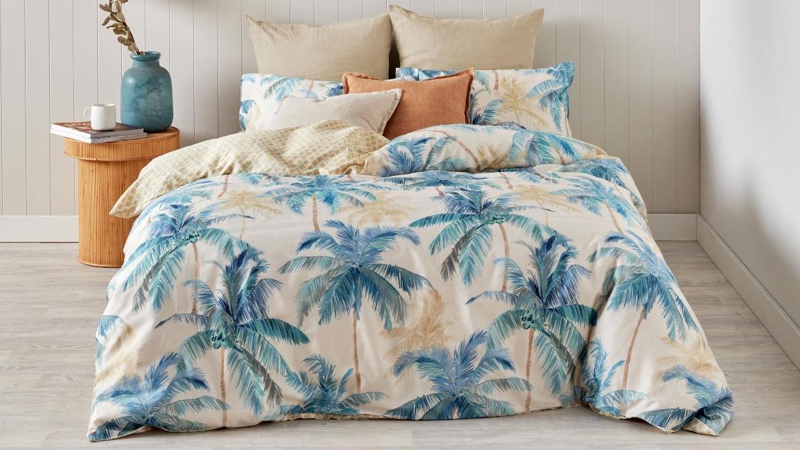 Tahiti Palm Quilt Cover Set - King