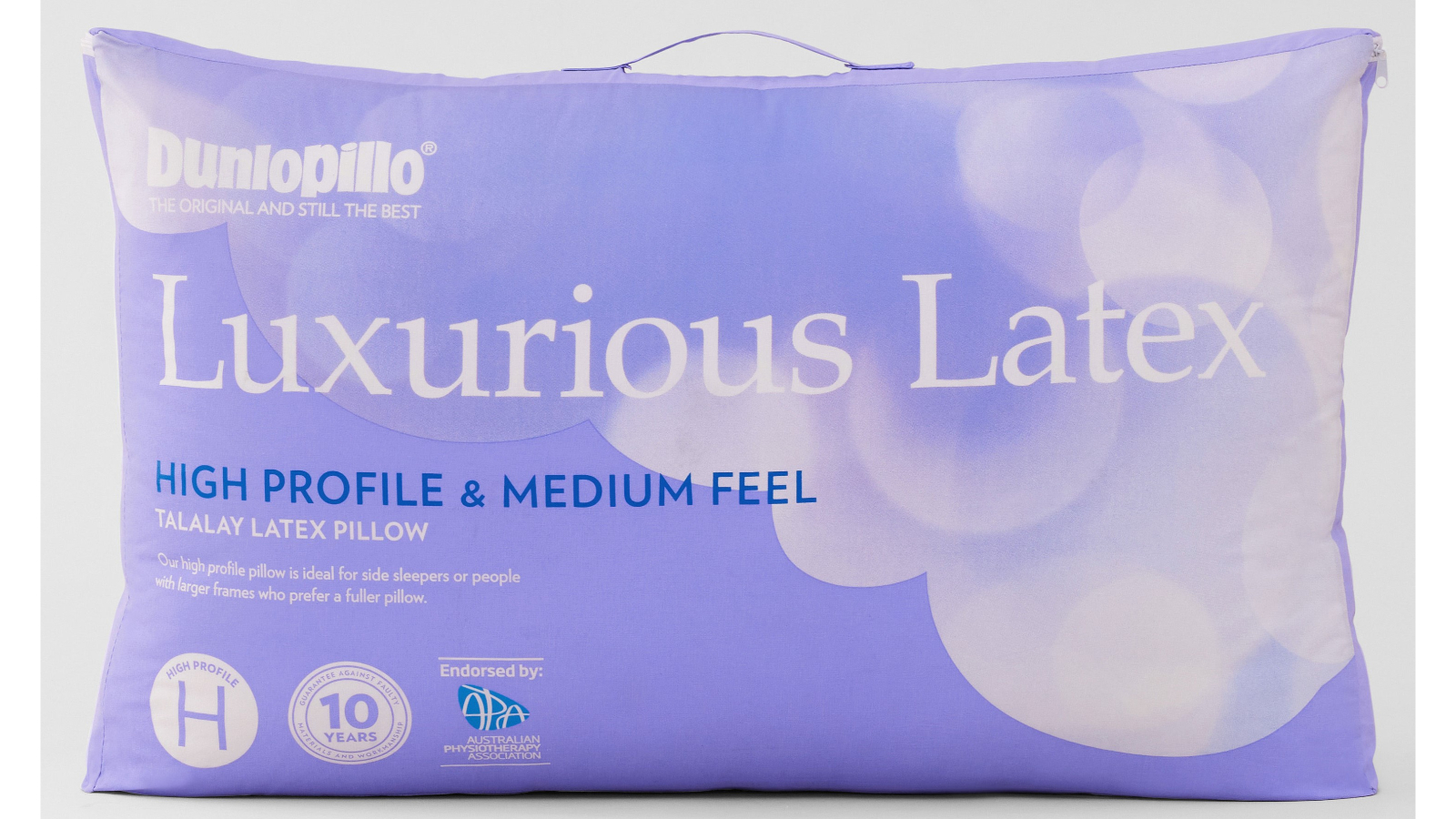 Dunlopillo latex shop pillow high profile