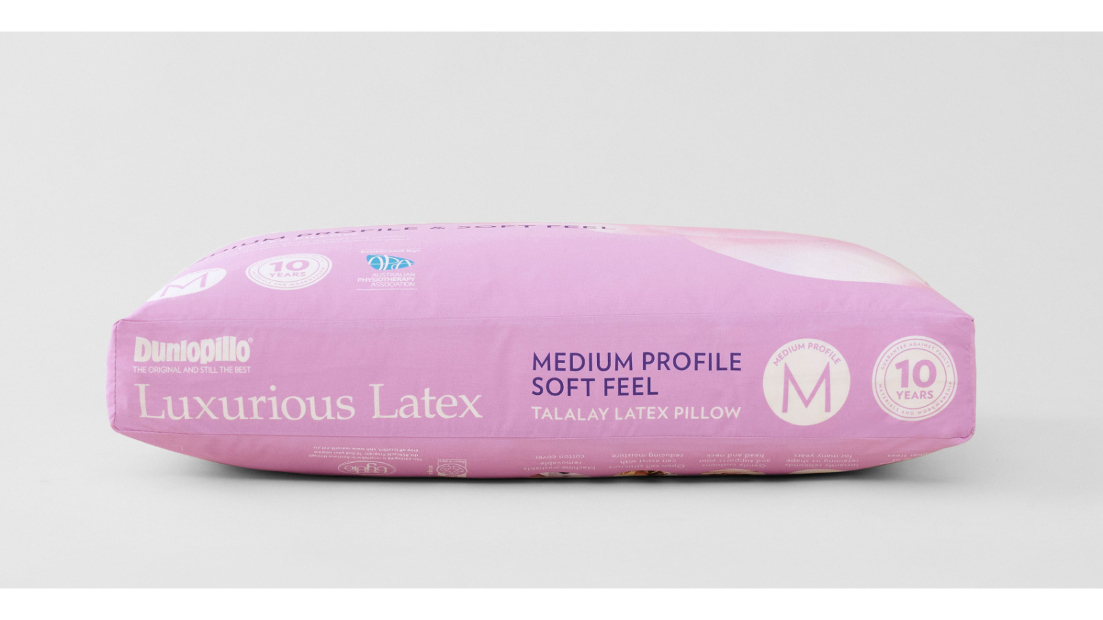 Dunlopillo luxurious latex medium profile & soft feel clearance pillow