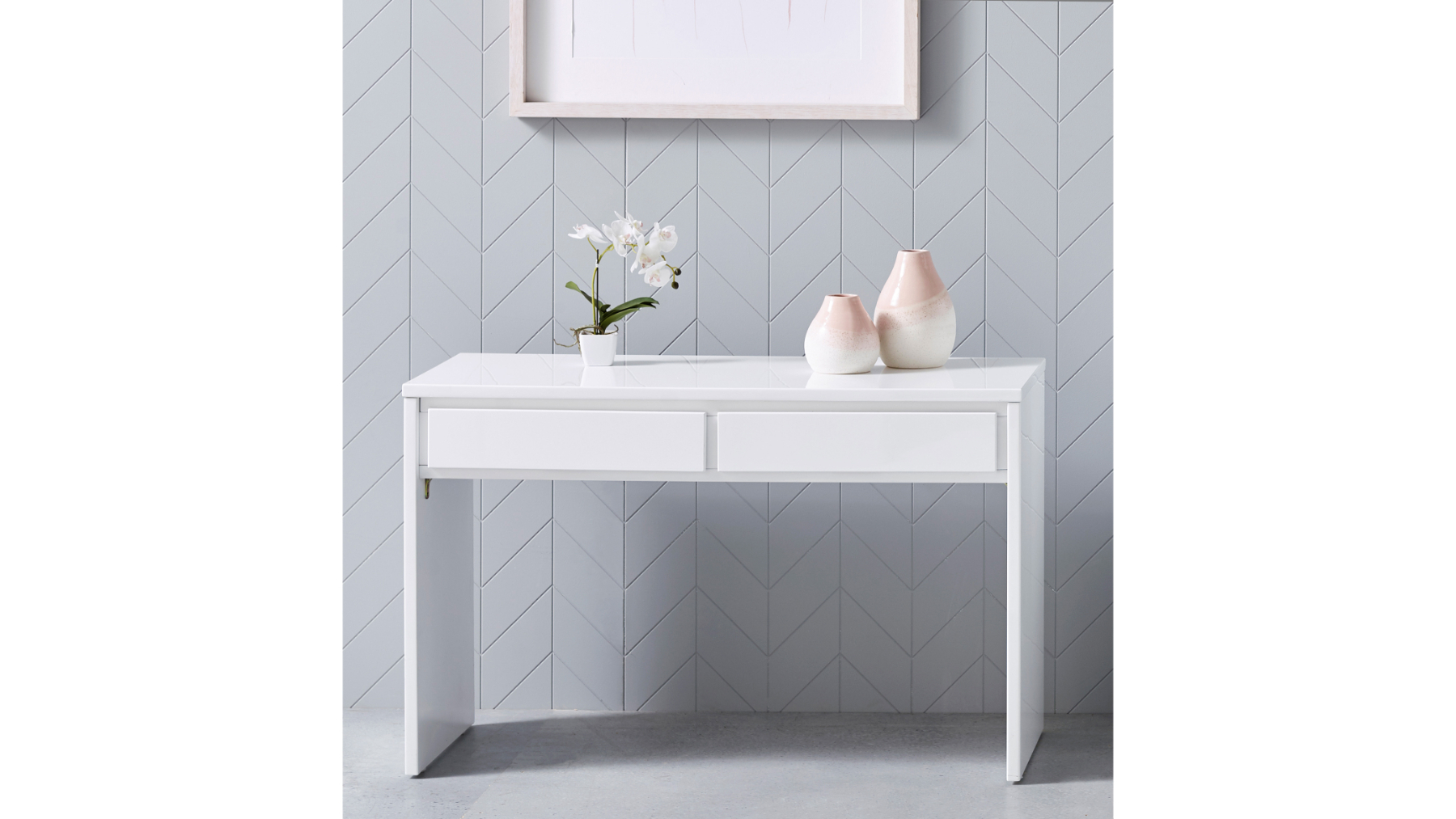 Thredbo 2 Drawer Desk Harvey Norman