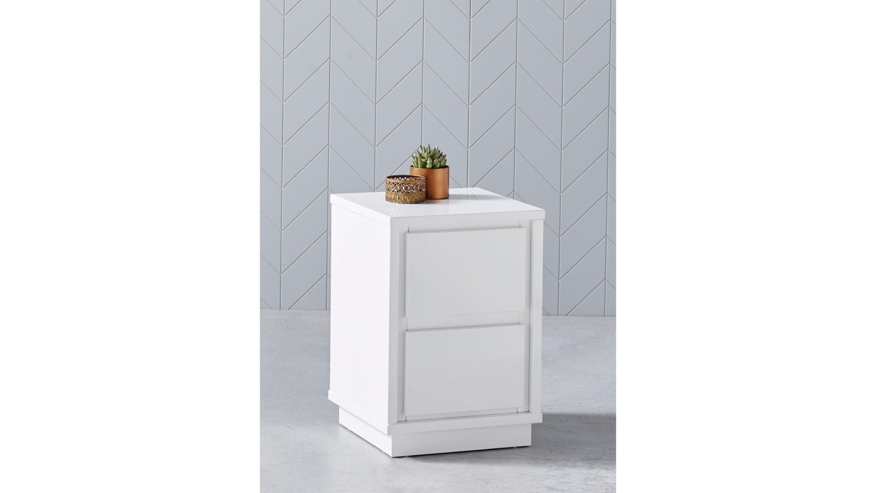 Thredbo 2Drawer Bedside Table Harvey Norman