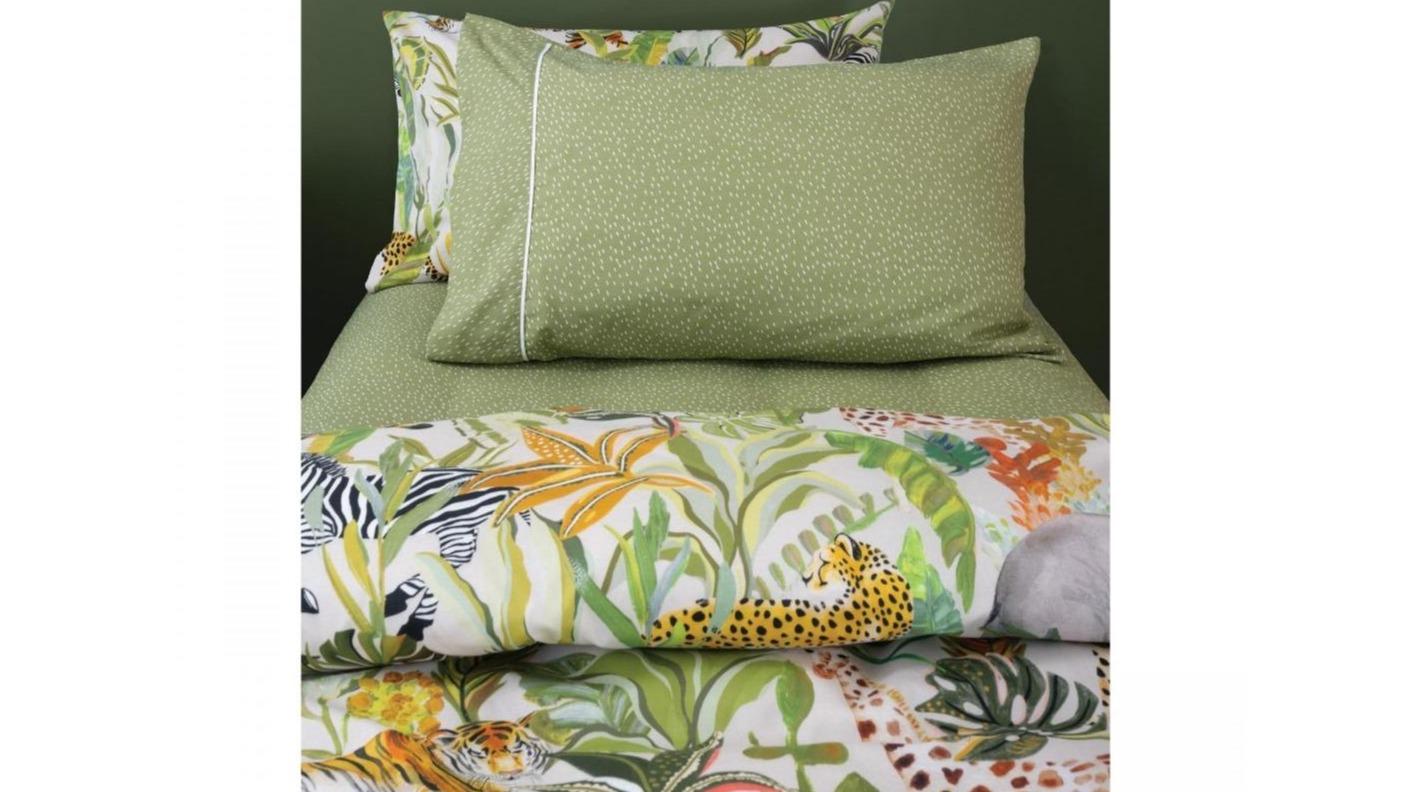 Squiggles Zuri Chive Combo Sheet Set Single Harvey Norman