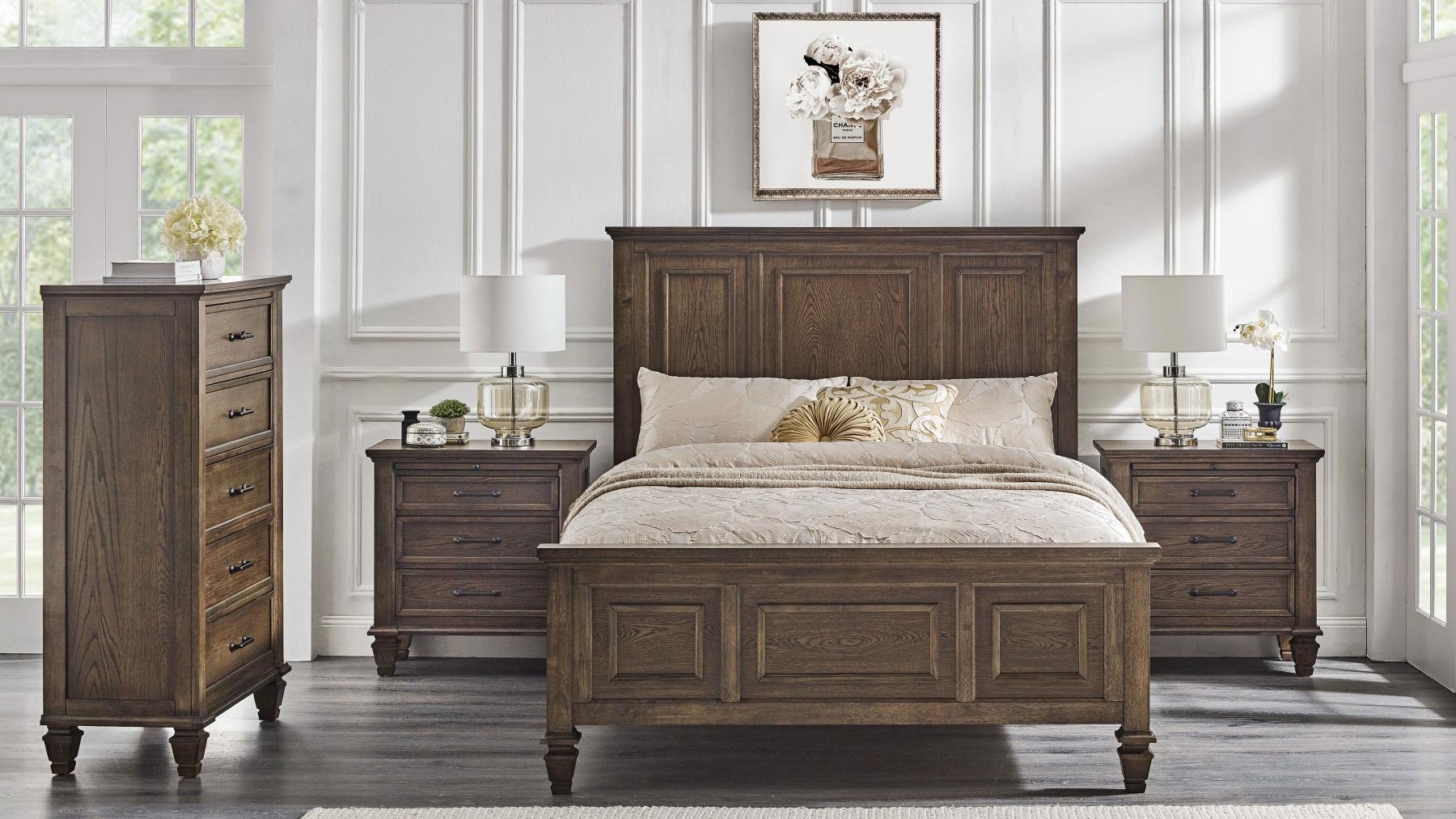 Southampton Rustic Oak Bed - King 