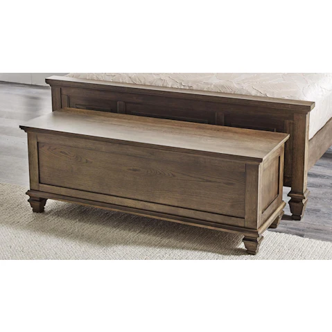 Southampton Rustic Oak Blanket Box