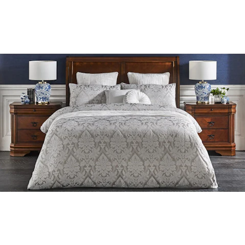 L'Avenue Luxury Opulence Pearl Quilt Cover Set - Queen