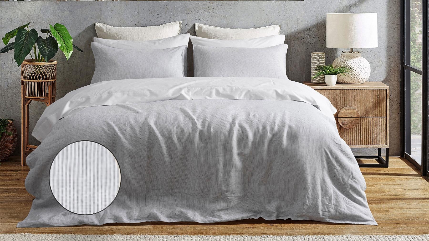 L'Avenue Linen Pedro Stripe Quilt Cover Set