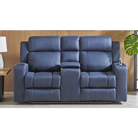 Kino 2-Seater Fabric Powered Recliner Sofa - Aegean