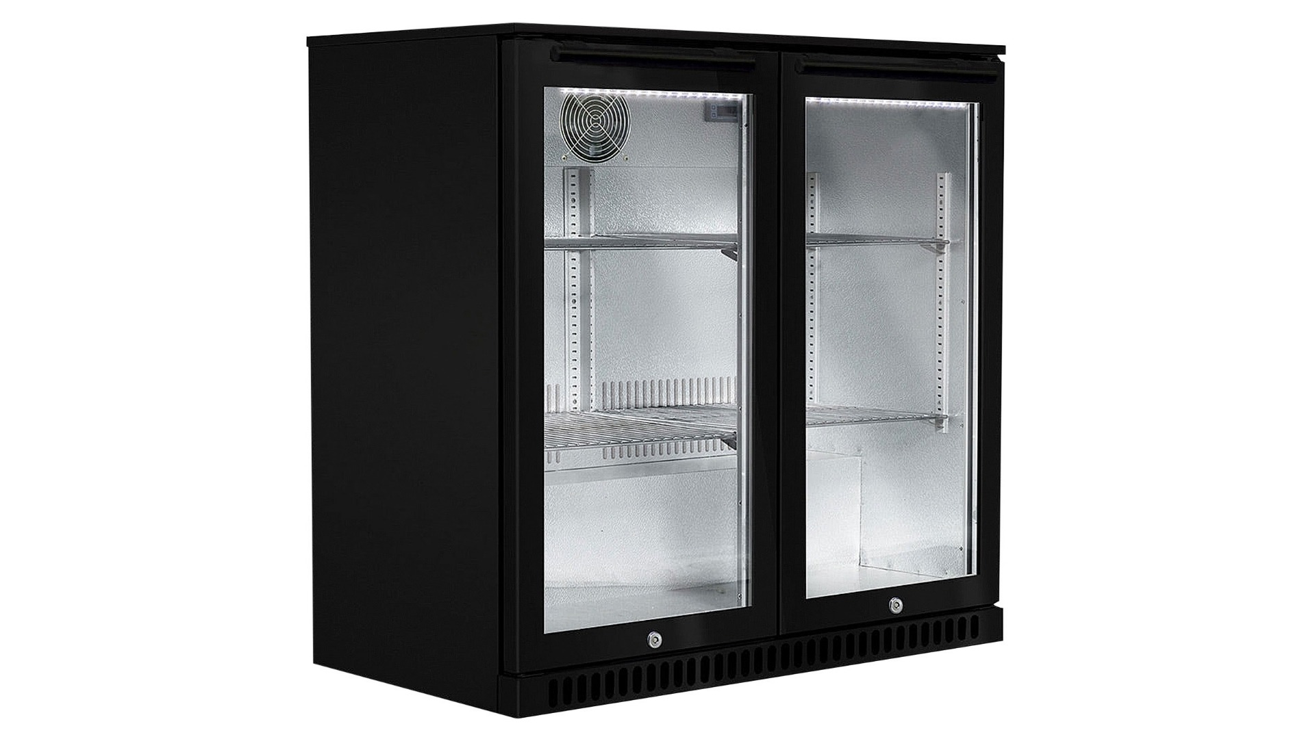 Smart 190L 2-Door Outdoor Beverage Cooler with Heated Glass