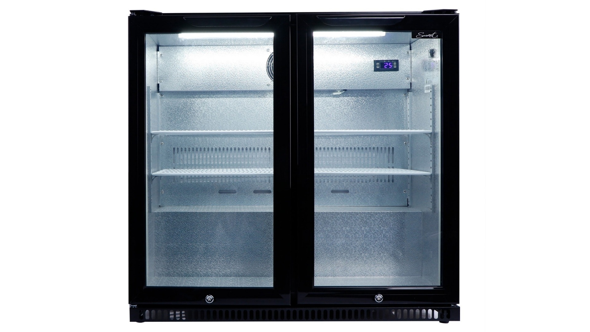 Smart 190L 2-Door Outdoor Beverage Cooler with Standard Glass